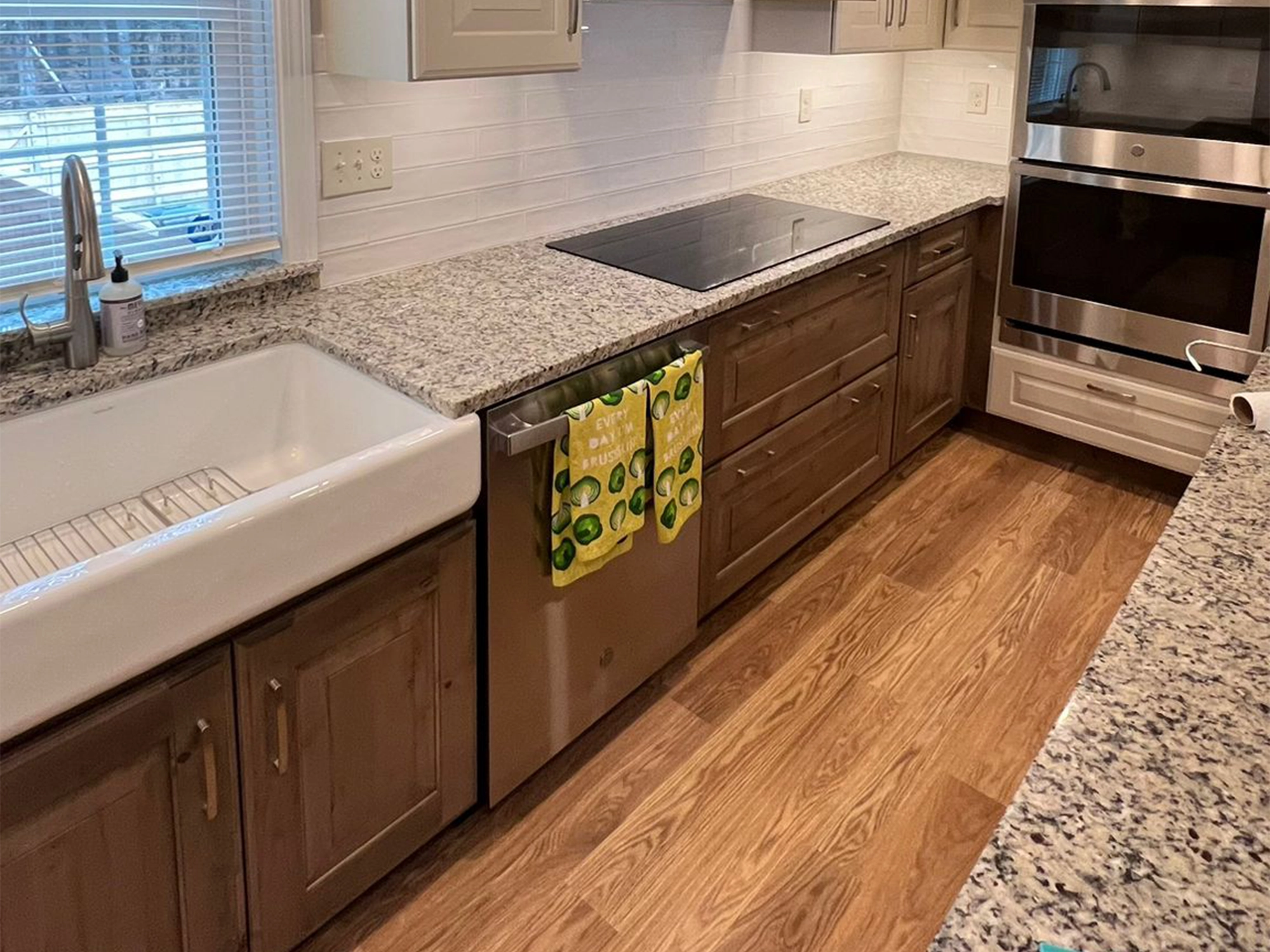 Kitchen With Solid Wood Flooring